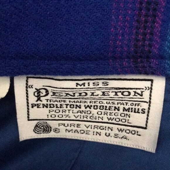 Vintage Pendleton miss pleated 100% pure wool skirt made in USA size 14 - Picture 13 of 13
